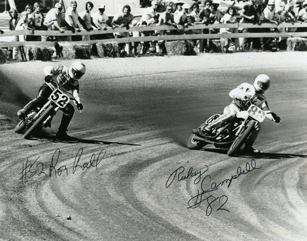 FLAT TRACK, DIRT TRACK #phm.56376 Photo RONNIE RALL 1967 Motorcycle Moto 