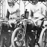 1917 Shrimp Burns Vintage Indian V-Twin Motorcycle Board Track Racer Photo – 8x10